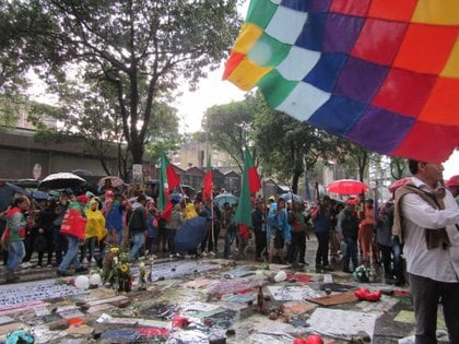 El 29 de noviembre de 2019, en el marco del Paro Nacional, miembros de la Minga y la Guardia Indígena rindieron homenaje a Dylan Cruz en Bogotá.