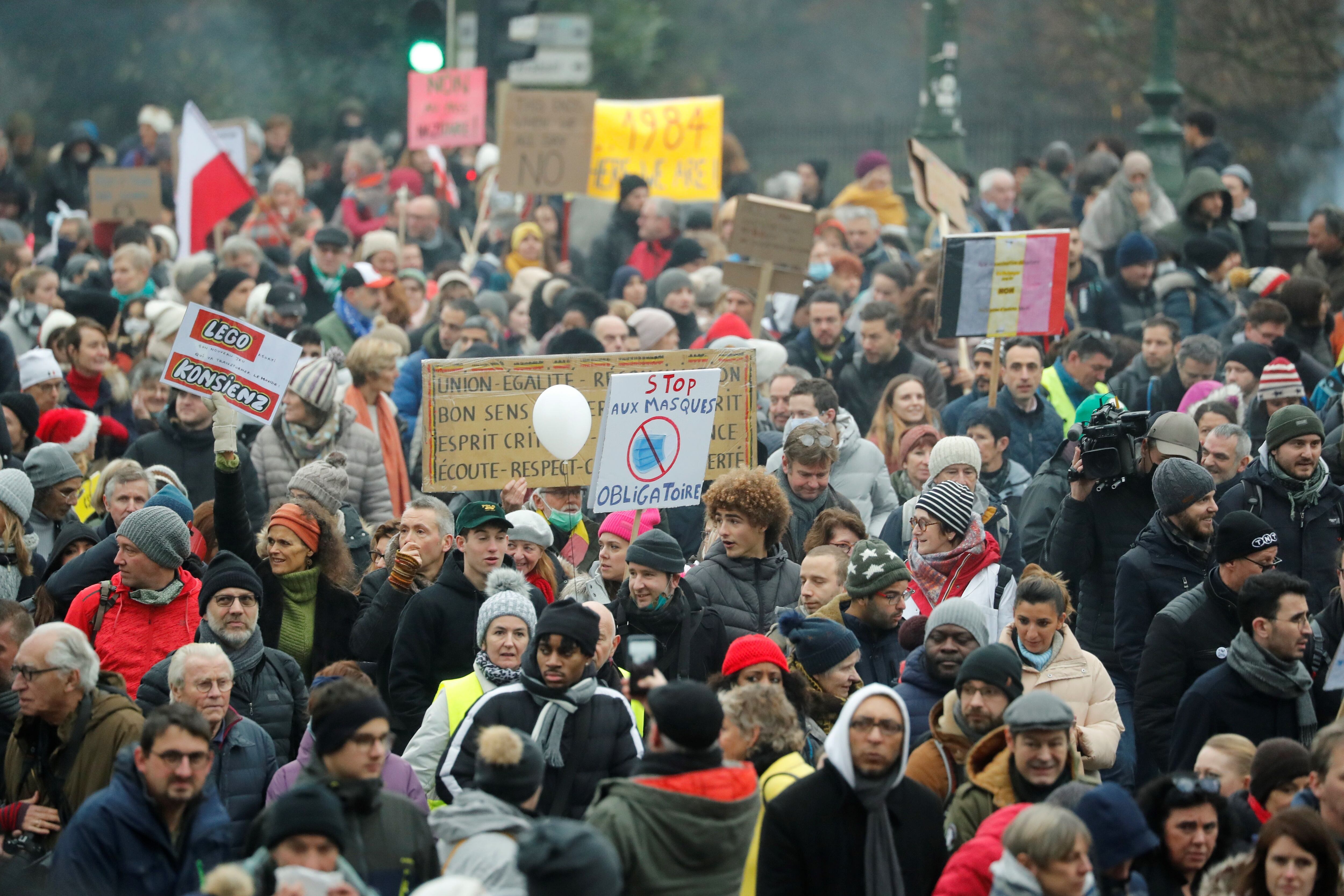 Manifestación en Bruselas (Foto: EFE)
