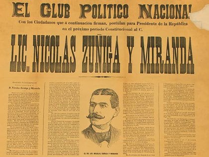 Publicación El Club Político Nacional, de 1899. Colección Felipe Teixidor. Archivo General de la Nación.