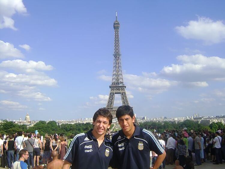 Marchesín y Andrada, de paseo en Francia cuando compitieron en el Torneo Esperanzas de Toulon (2009)