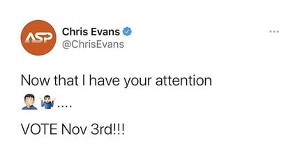 Mensaje de Chris Evans después de aparecer desnudo en Instagram (Twitter: @ChirsEvans)