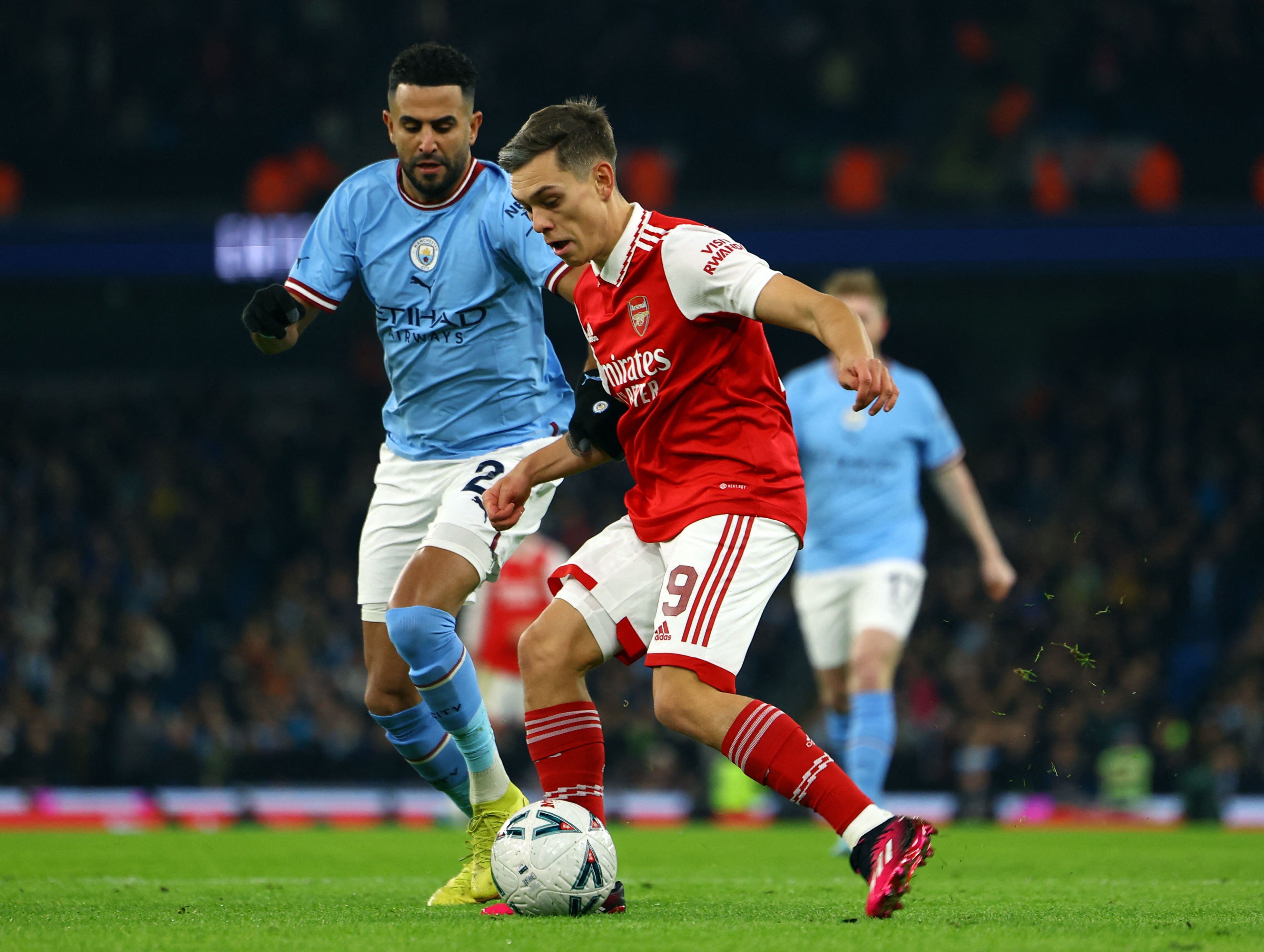 Manchester City venció en el último juego a Arsenal en la FA Cup. REUTERS/Molly Darlington