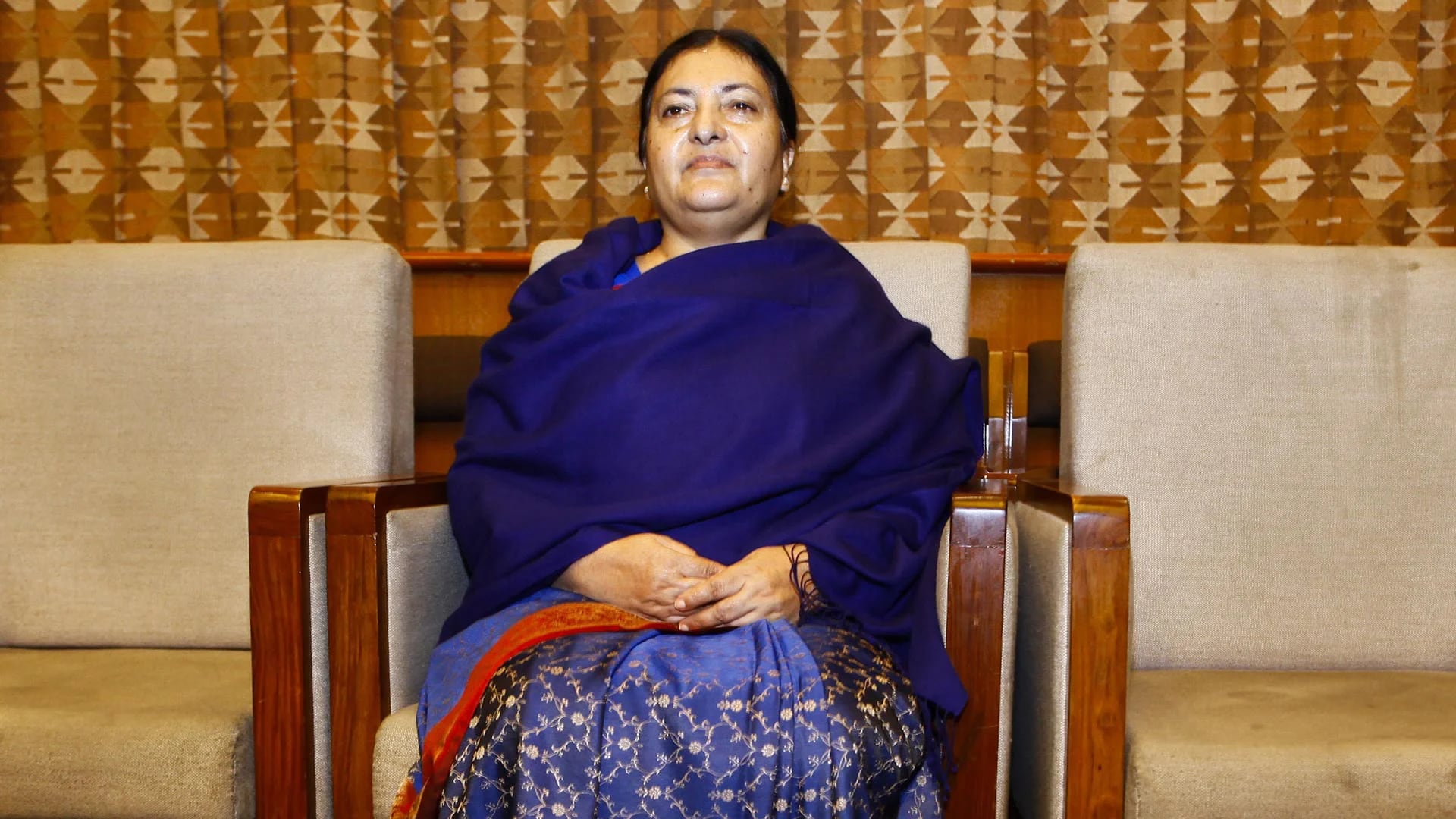 3- La presidente de Nepal, Bidhya Bhandari