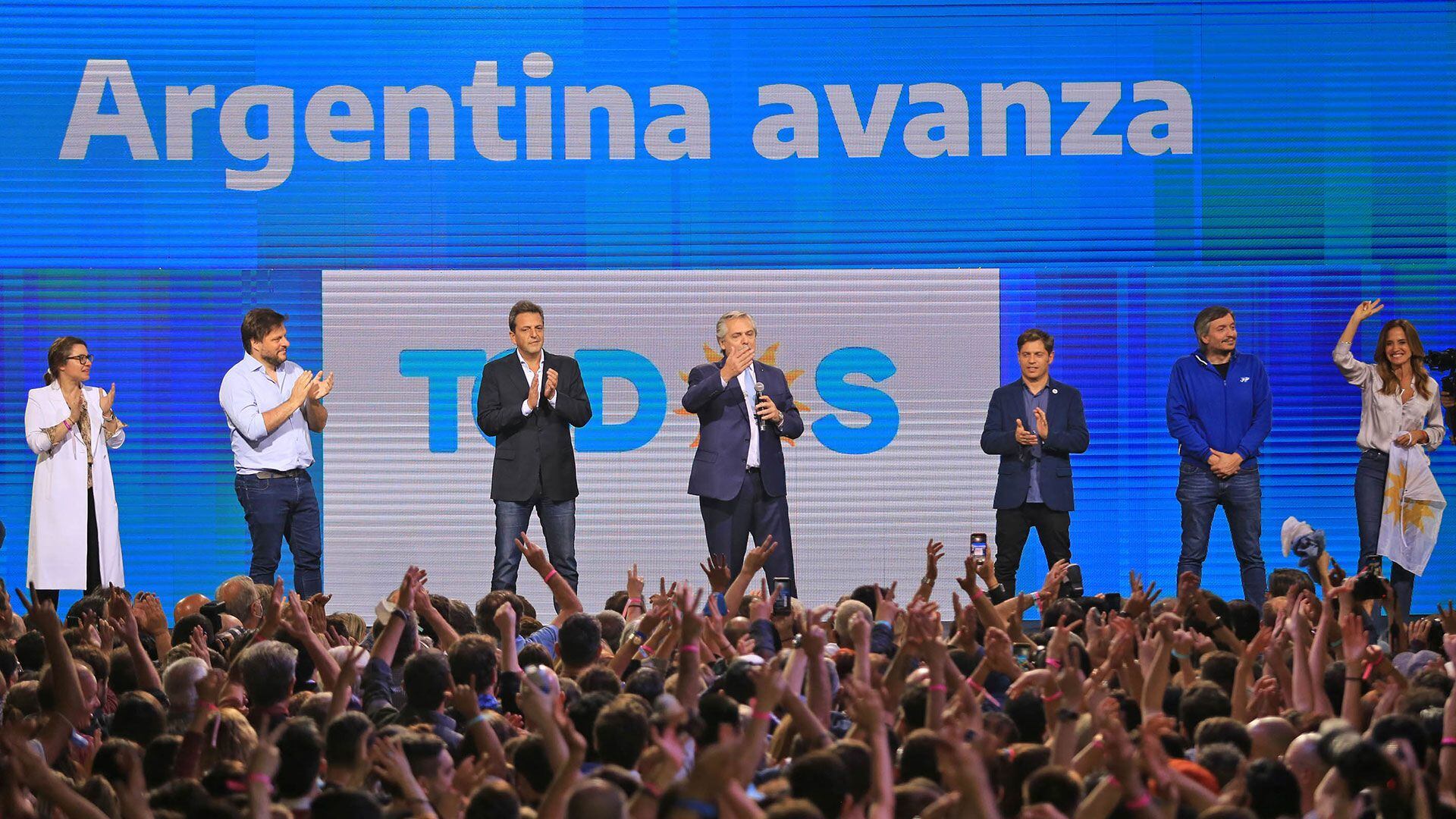 alberto fernandez massa kicillof frente de todos bunker elecciones argentina 2021