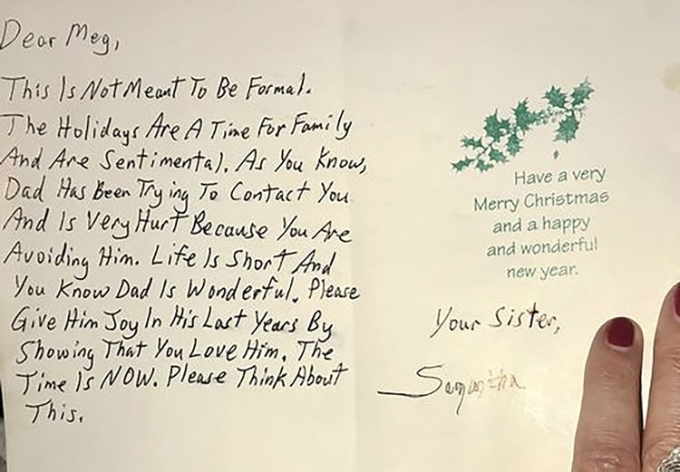 La carta que Samantha Markle le escribió a Meghan