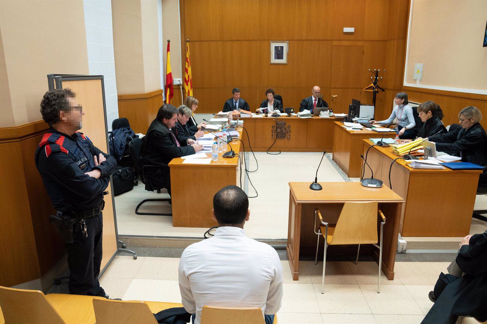 Dani Alves, durante el juicio en la Audiencia de Barcelona. (Europa Press/D.Zorrakino)
