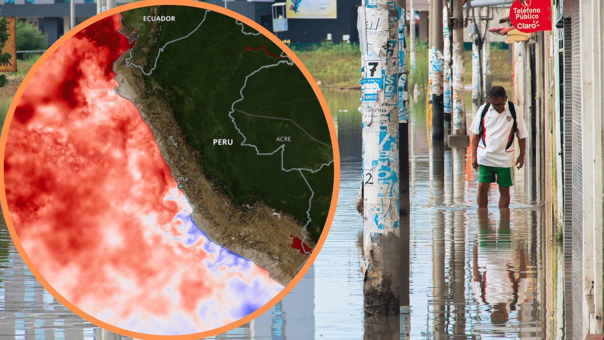 El Anticiclón del Pacífico Sur viene protagonizando una 'pelea' con el Fenómeno El Niño que determinará si en el norte del Perú se producen o no intensas lluvias. (Composición: Infobae Perú)