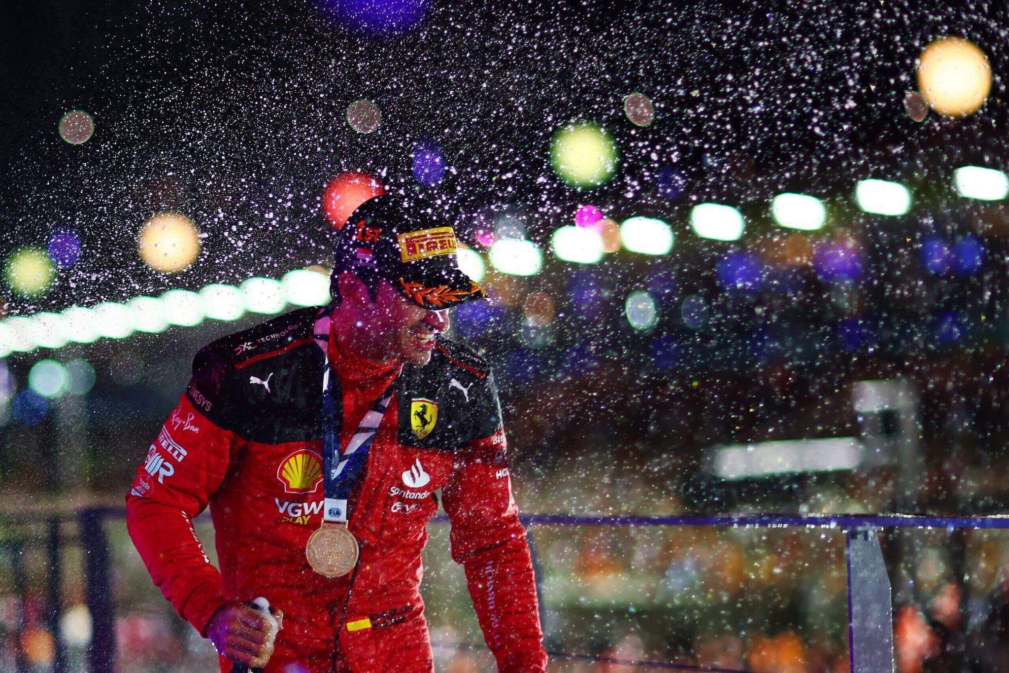 El piloto español de Ferrari, Carlos Sainz (F1)