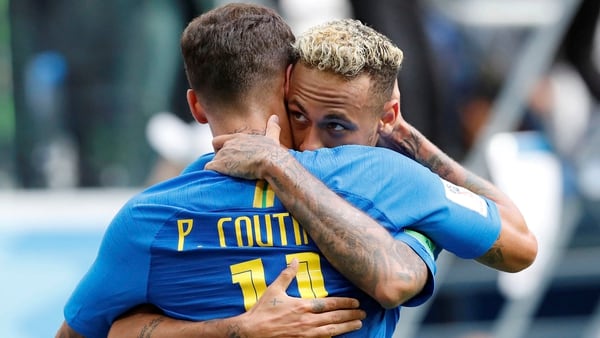 Neymar y Coutinho fueron los autores de los goles de la victoria de Brasil