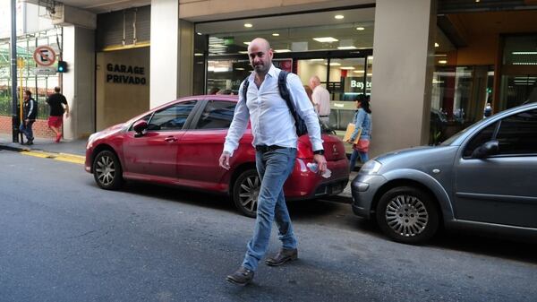 Patricio Farcuh cuando fue a declarar a tribunales (Maximiliano Luna)