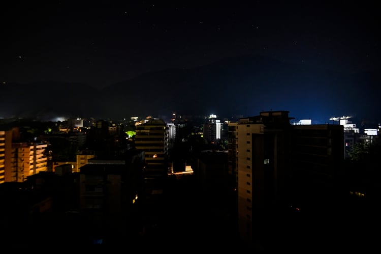 Caracas sin luz (Juan BARRETO / AFP)