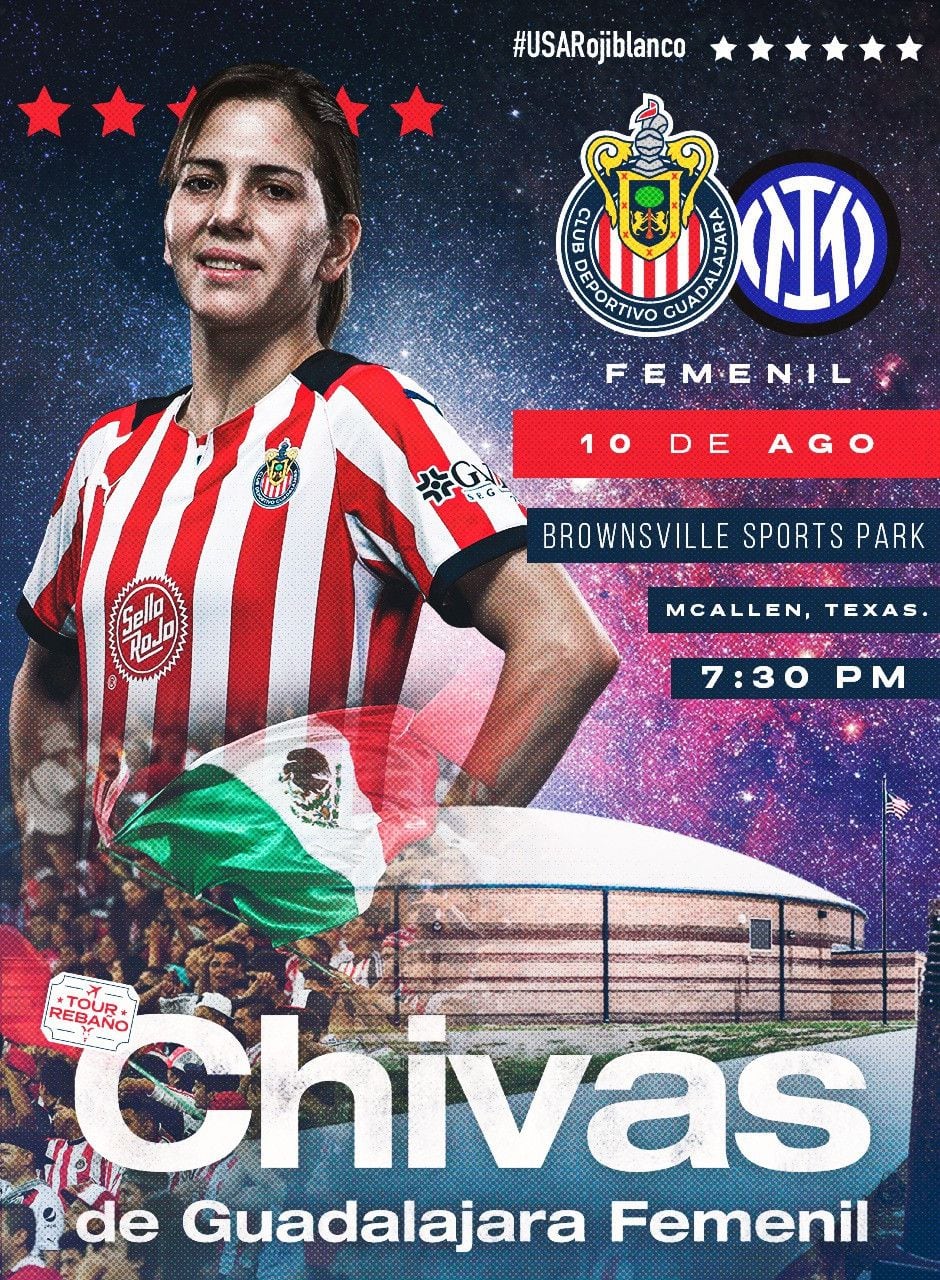 Chivas femenil vs Inter Women. Foto: Chivas Femenil