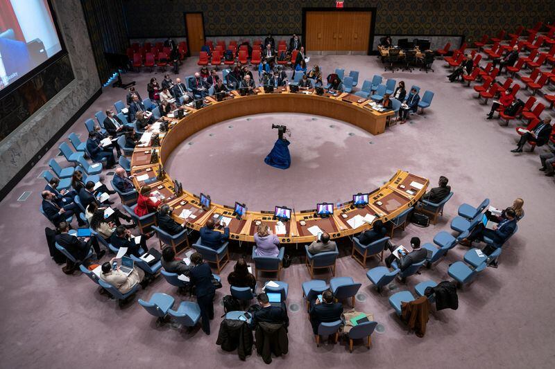 La asamblea del Consejo de Seguridad de las Naciones Unidas reunida en la sede de la ONU en Nueva York, Estados Unidos