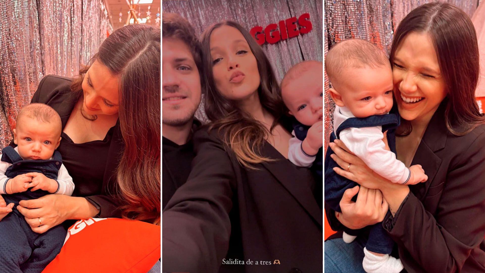 Barbie Vélez salió por primera vez con su hijo Salvador a un evento junto a su pareja, Lucas Rodríguez (Instagram)