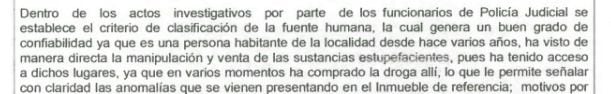 El único criterio de la Fiscalía para efectuar la orden de captura de estos jóvenes fue el testimonio de una “fuente humana”. (Foto / Luisa F. Giraldo): Captura de pantalla del formato de orden de allanamiento de la Fiscalía General de la Nación)