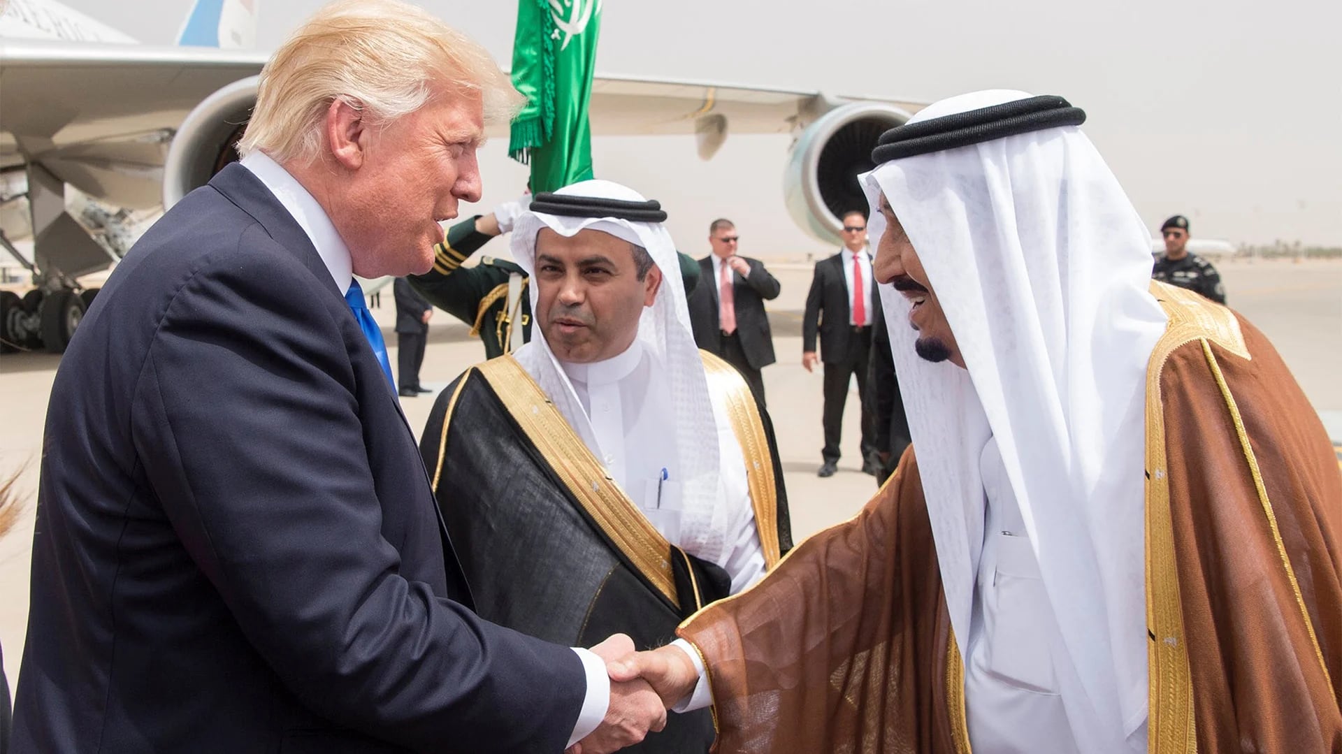 El rey de Arabia Saudita, Salman bin Abdulaziz al Saud, y el presidente estadounidense, Donald Trump