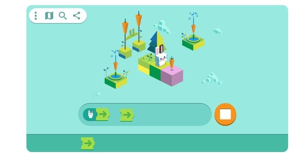 Coding for Carrots es el doodle con el cual Google celebra los 50 años de la creación del primer lenguaje de programación para niños