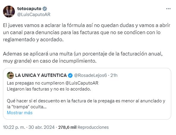Luis Caputo Prepagas