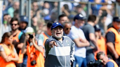 Maradona murió siendo el entrenador de Gimnasia Esrima La Plata (Nicolás Aboaf)