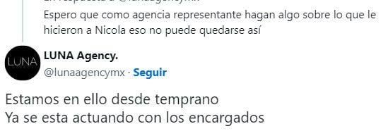 Luna Agency se pronuncia por agresión en contra de Nicola Porcella en La Casa de los Famosos México. (Twitter)
