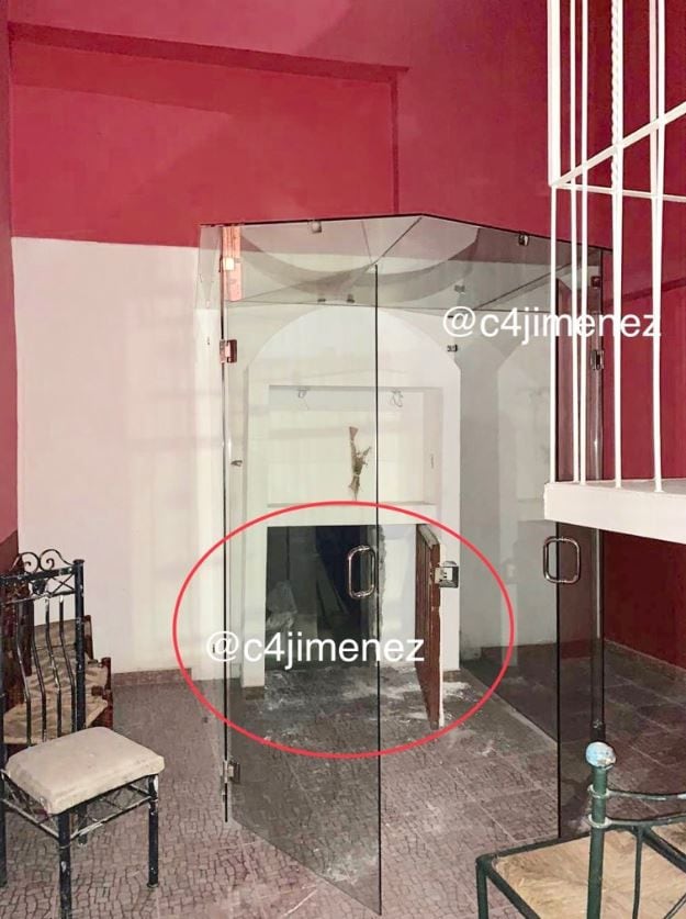Uno de los túneles encontrados esta madrugada durante el operativo en Tepito (Foto: @c4jimenez)