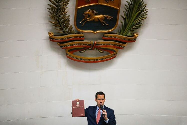 Juan Guaidó en la Asamblea Nacional. (REUTERS/Manaure Quintero)