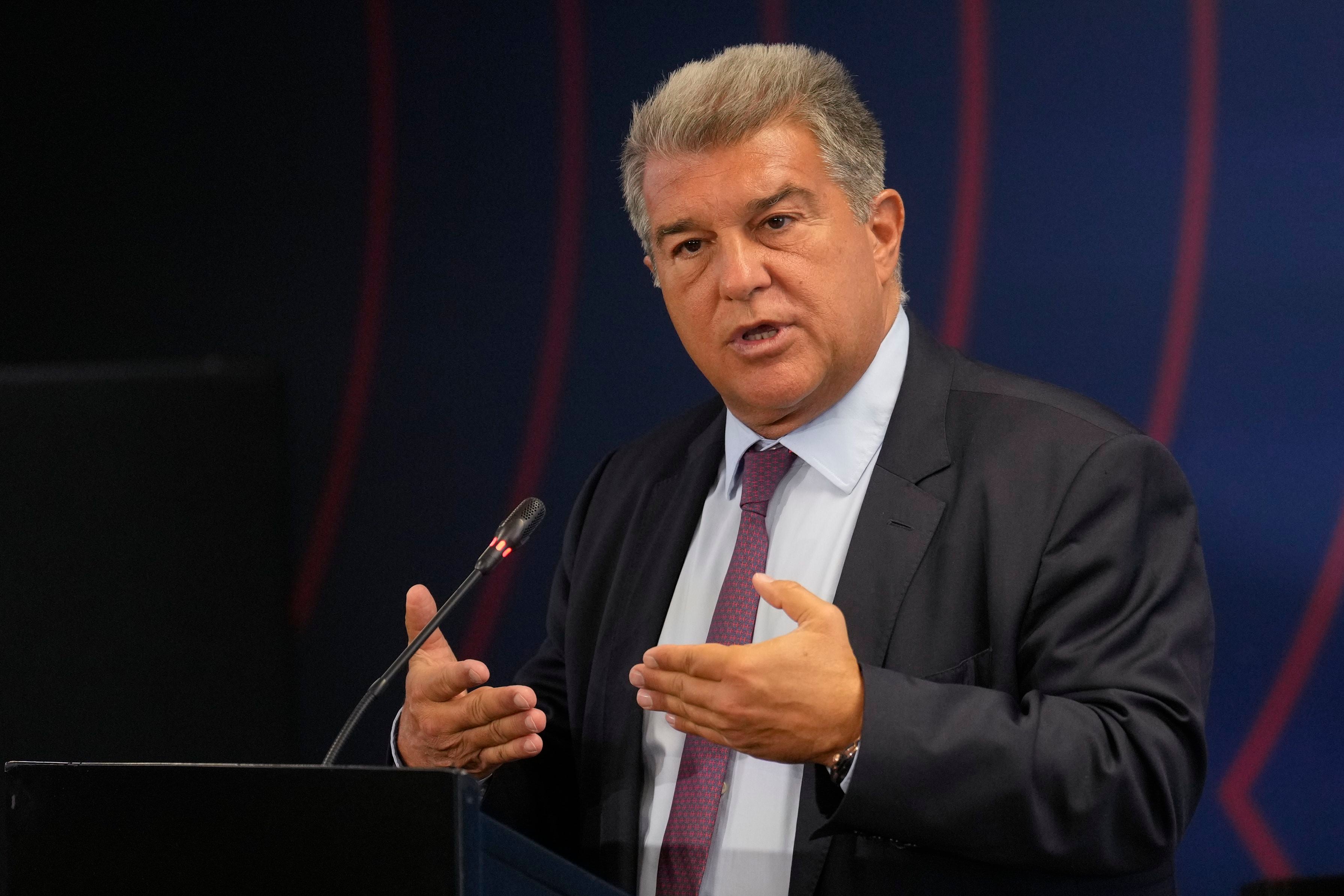 Joan Laporta, en un acto del Barça (EFE/ Enric Fontcuberta)
