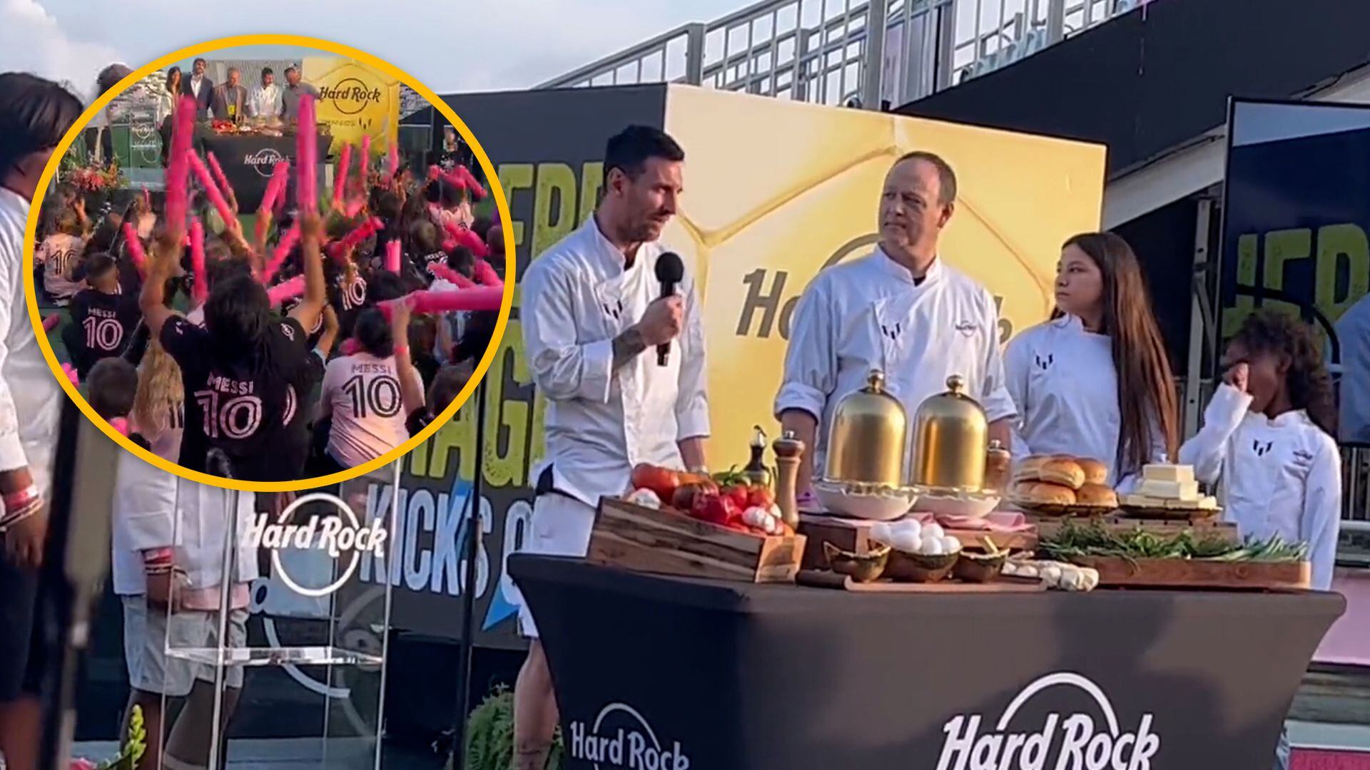 Lionel Messi se lució como chef en Miami