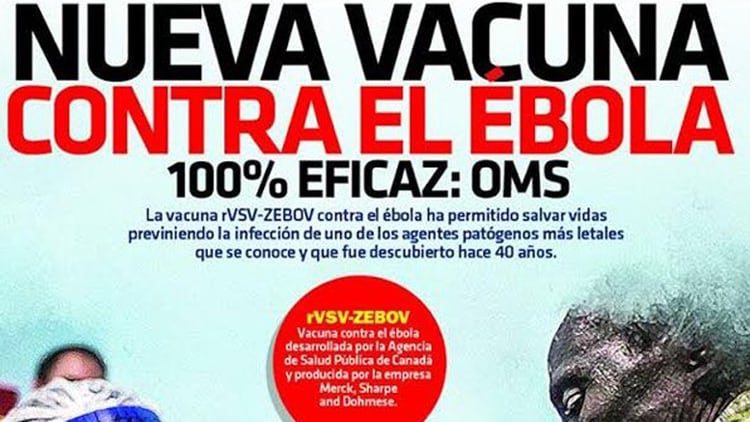 Una de las últimas y exitosas vacuna ha sido la del ébola