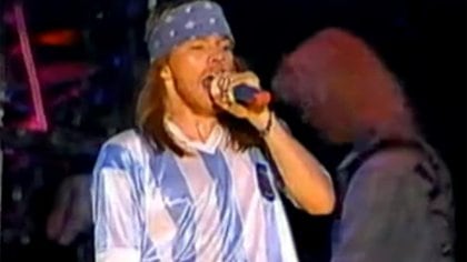 Axl Rose en Argentina en 1992(Captura Telefé)