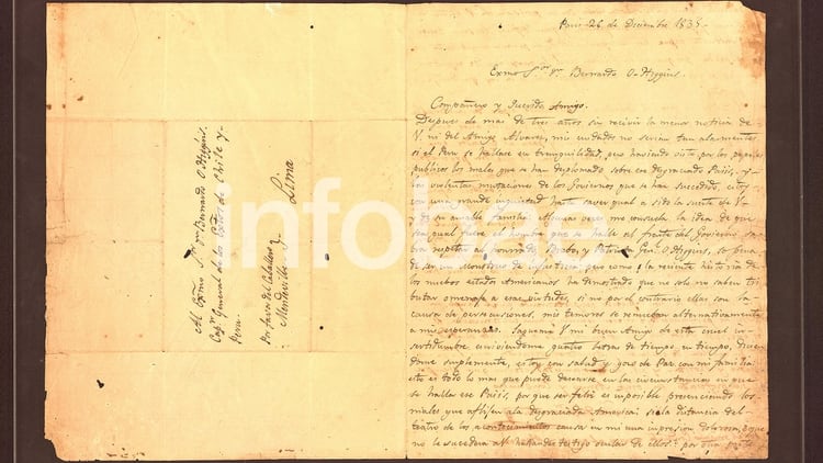 La carta de San Martín a O’Higgins que se encontró en el domicilio de la familia Kirchner