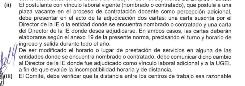 Norma permite que los docentes puedan adjudicarse doble contrato con el Estado, siguiendo una serie de requerimientos. MINEDU