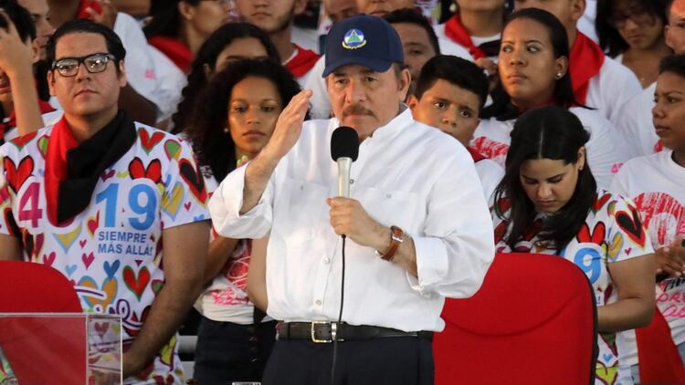 Daniel Ortega en Managua el 19 de julio de 2019 (Foto: INTI OCON / AFP)