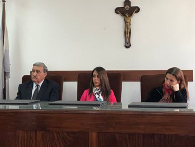 Los jueces Mario Puig, Ana Carolina Pérez Rojas y Claudia Cecilia Sadir
