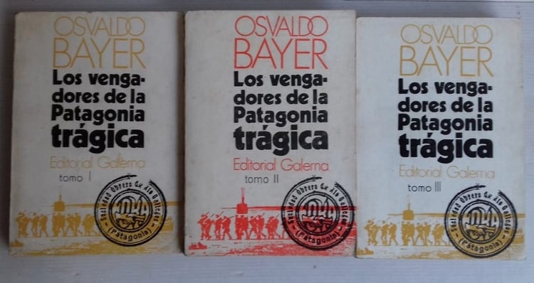 Edición original de “Los vengadores de la Patagonia trágica”, publicado en tres tomos entre 1972 y 1974