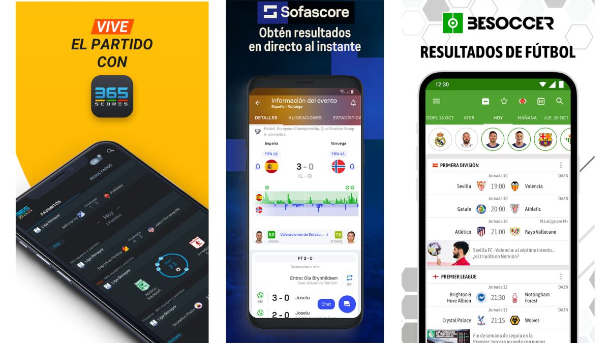Los resultados en vivo llegan a través de notificaciones al celular.
