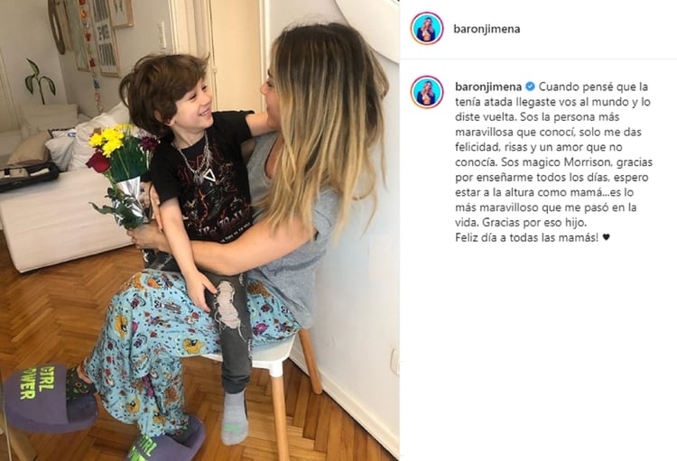 La publicación de Jimena Barón en el Día de la Madre