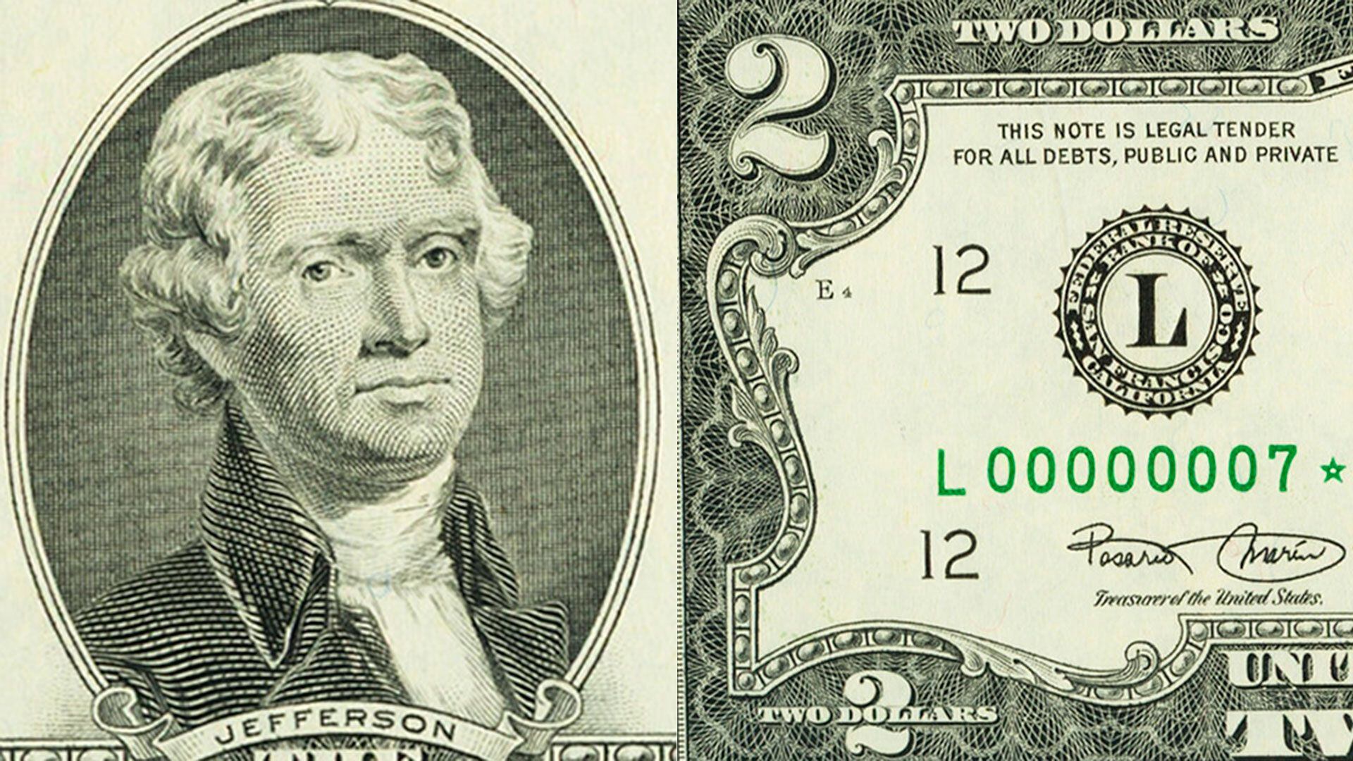 billete de dos dólares