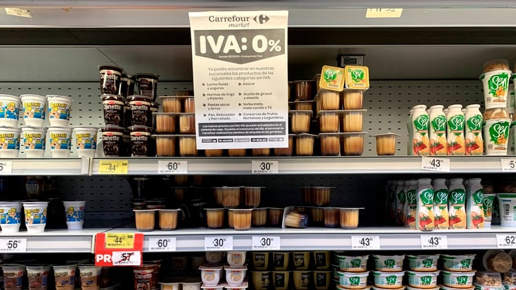 A partir de mañana los supermercados volverán a aplicar el IVA a los productos de la canasta básica