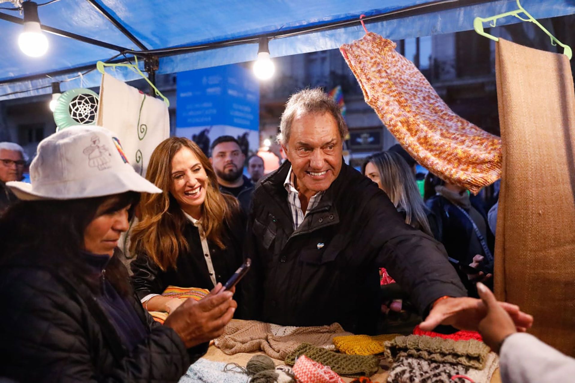 Scioli y Tolosa Paz en la Plaza de Mayo