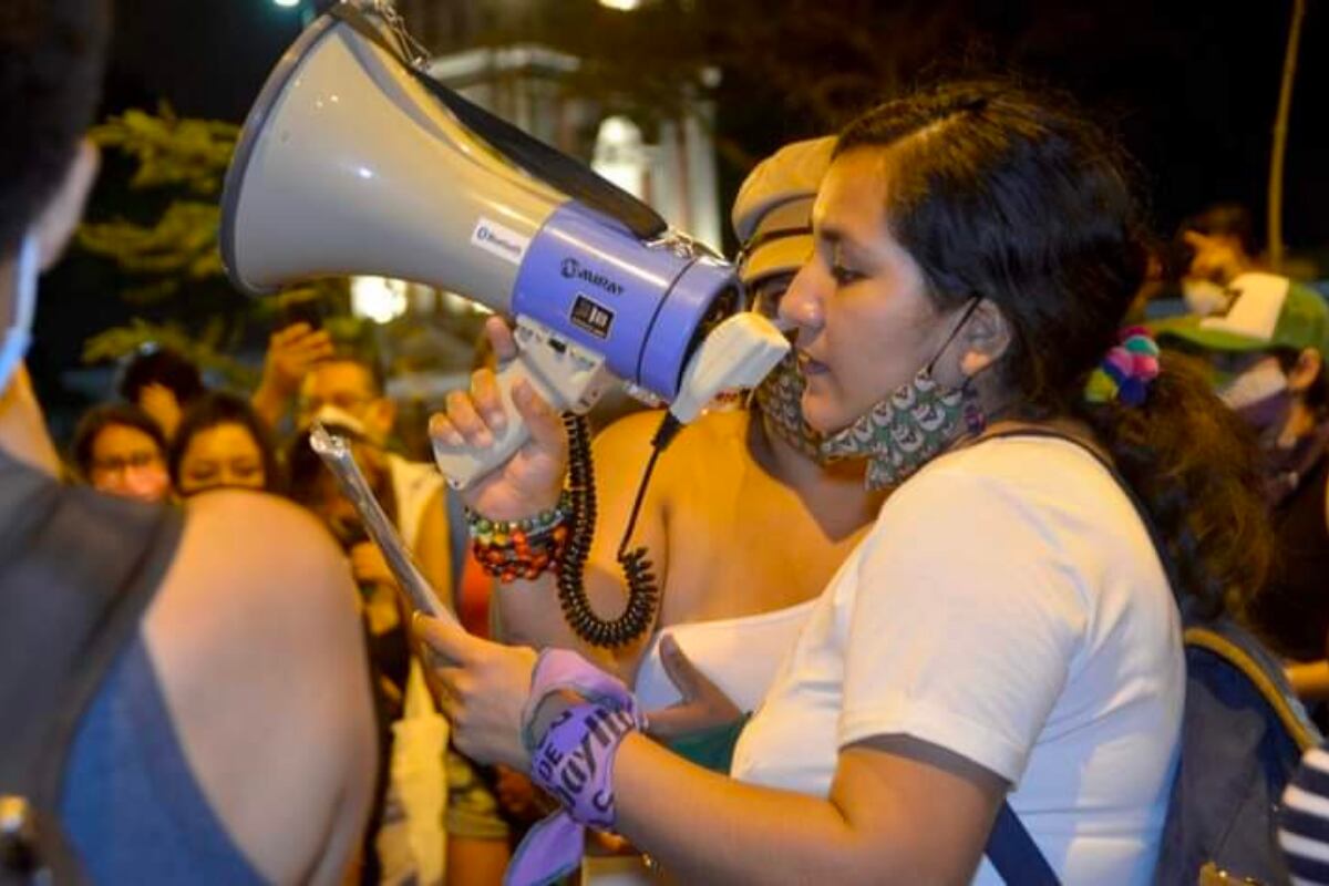 Lettura della dichiarazione dell'Assemblea #8M per la Giornata della donna lavoratrice 2022