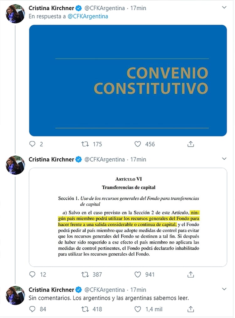 La publicación en la que repasa el Convenio Constitutivo del FMI