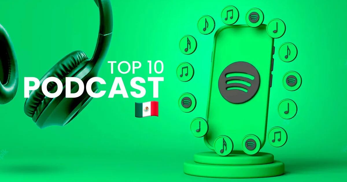 Top 10 podcasts mais ouvidos hoje no Spotify México