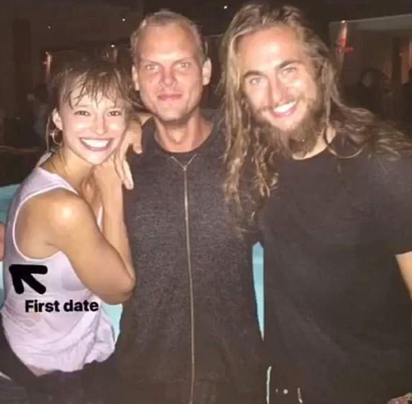 La imagen de la primera cita entre Tereza Kačerová y Avicii, tal como ella la mostró en su cuenta de Instagram