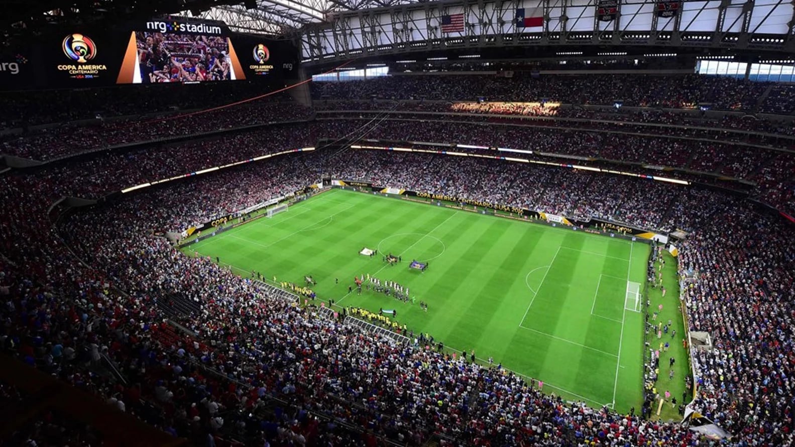 El NRG Stadium de Houston, repleto en la previa del duelo entre EE.UU y Argentina (FIFA)