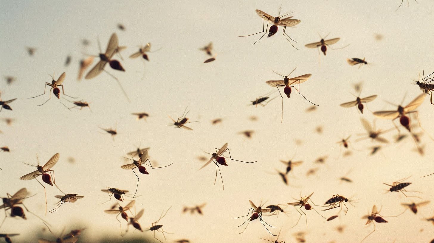 Una horda de mosquitos volando - (Imagen Ilustrativa Infobae)