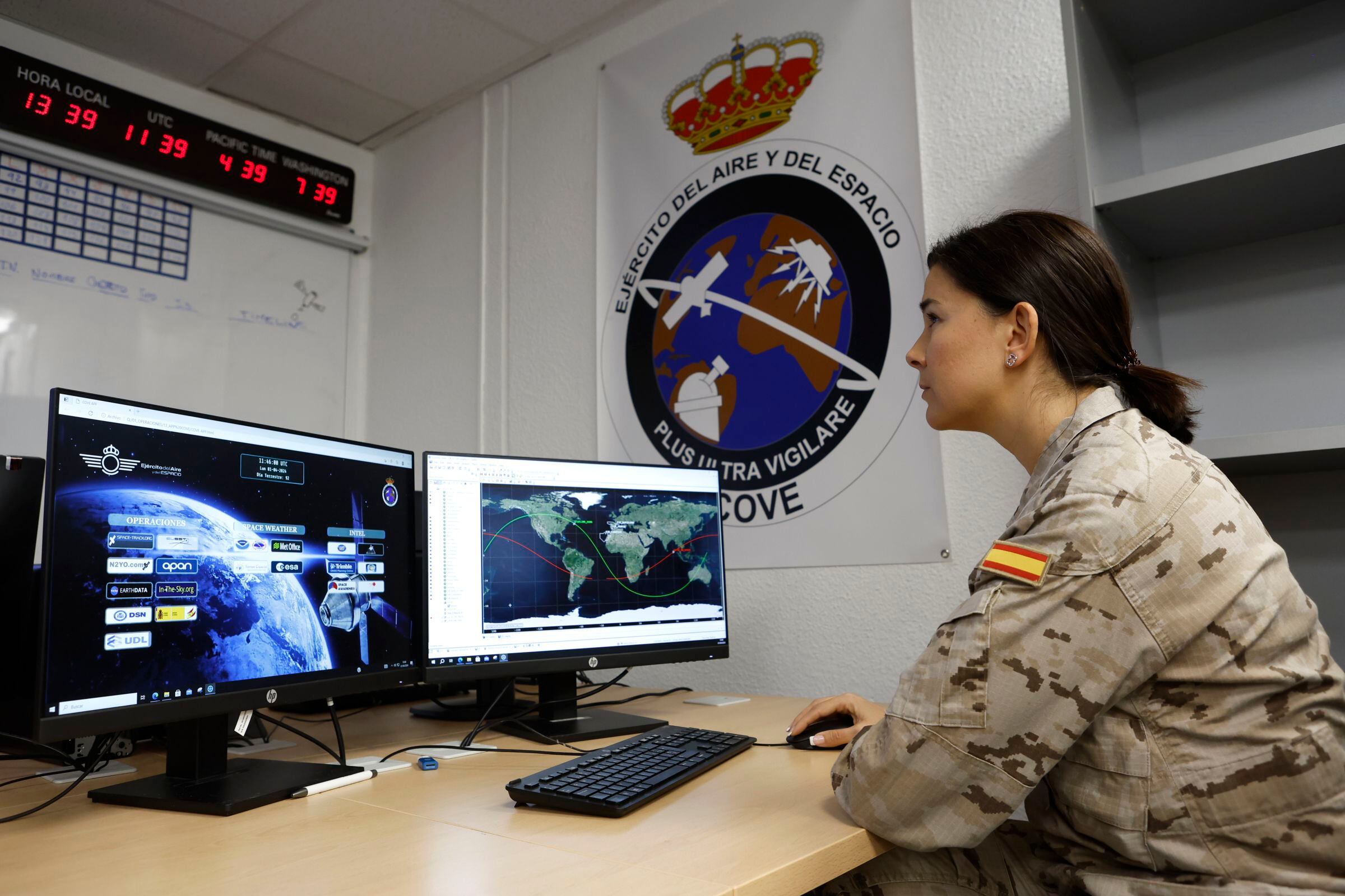 El Centro de Operaciones y Vigilancia Espacial (COVE) en la Base Aérea de Torrejón de Ardoz. (Marco Romero/Ministerio de Defensa)