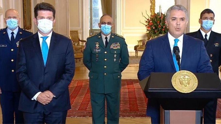 Iván Duque installs Diego Molano as Minister of Defense, on February 3, 2021 - credit Presidency.