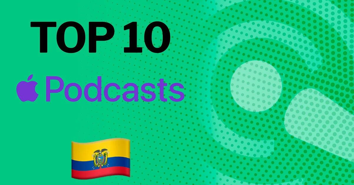 Top 10 most played podcasts today from Apple Ecuador