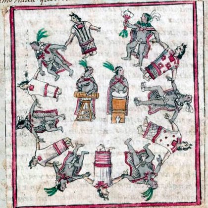 The representation of a party Photo: (Durán Codex)